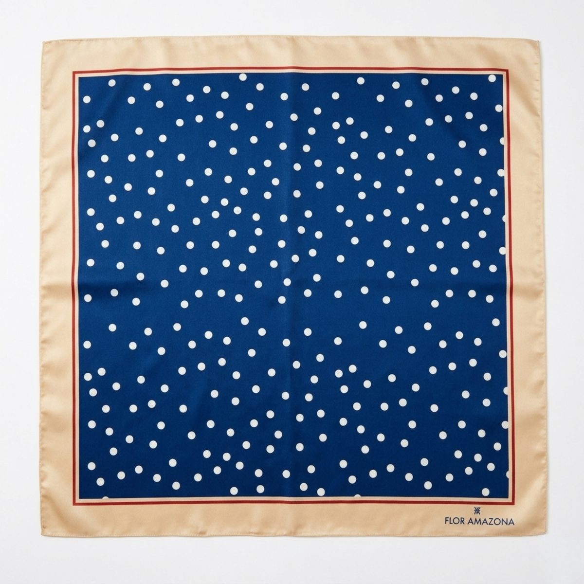 POLKA DOTS BLUE SCARF Flor Amazona Colombia