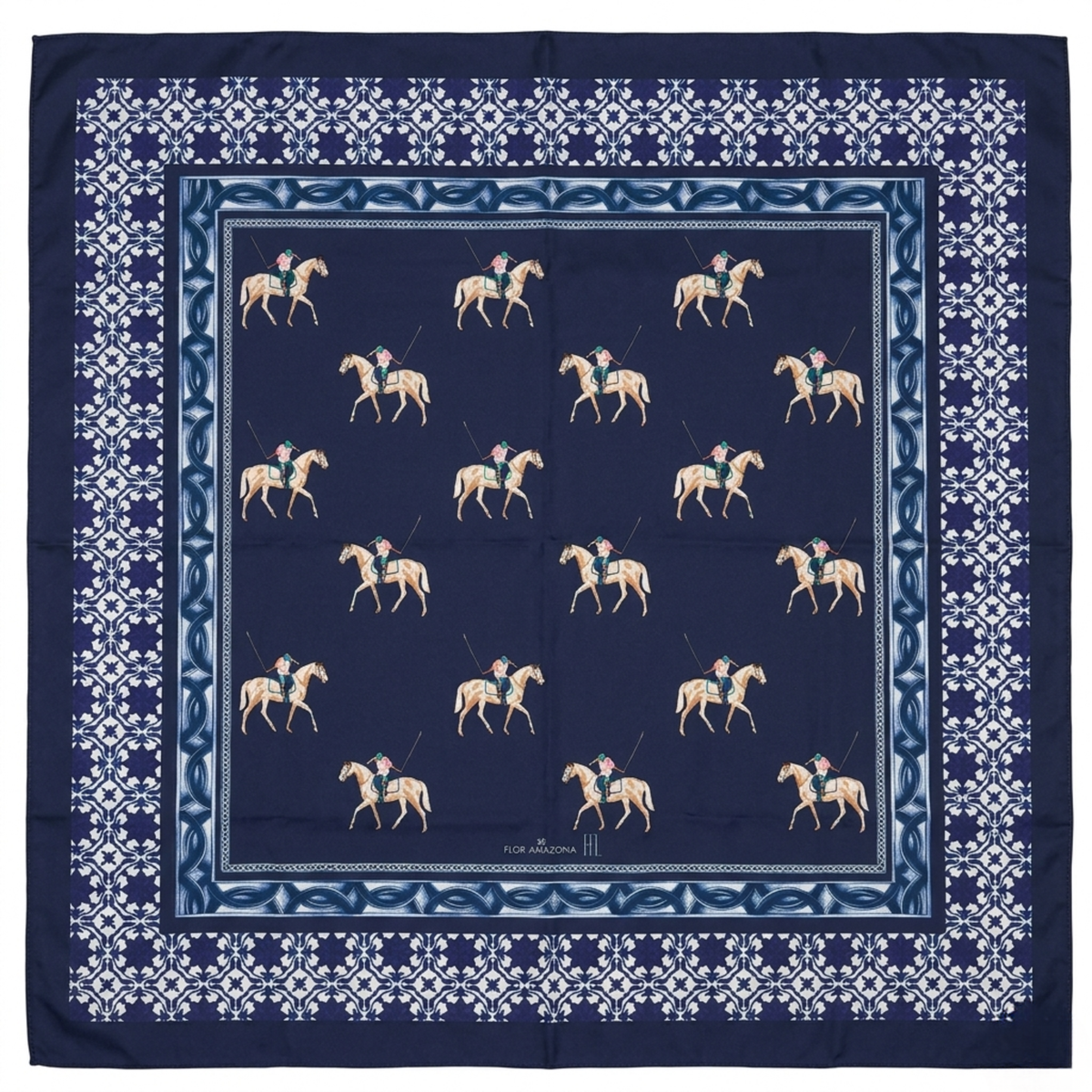 BLUE POLO SCARF Flor Amazona Colombia