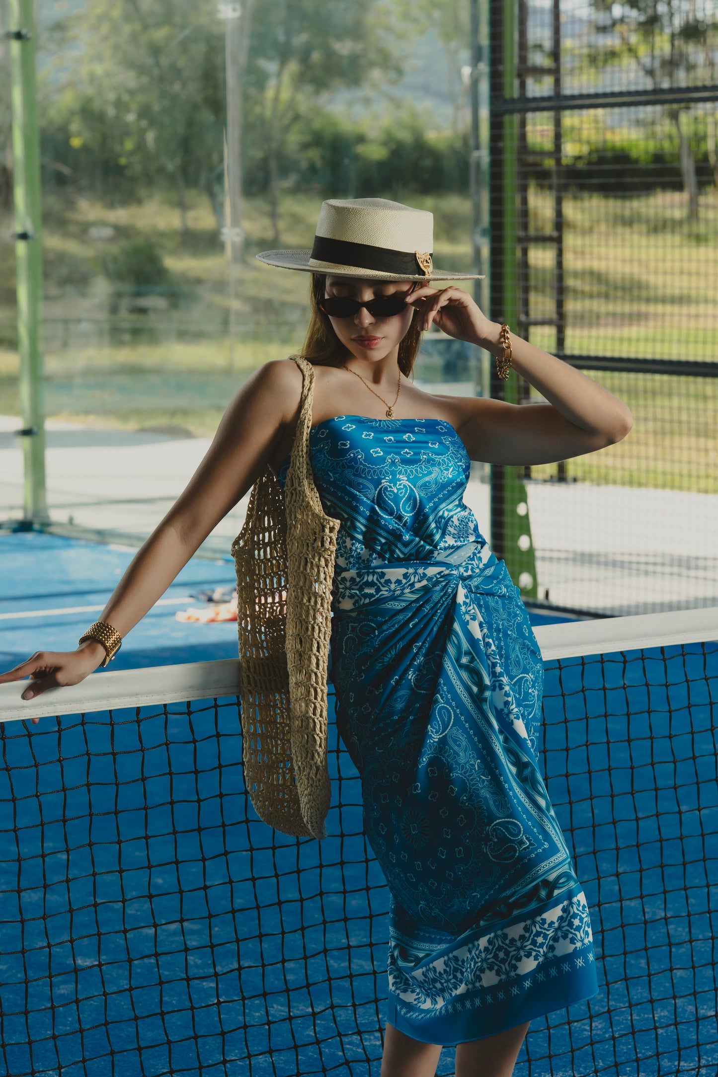 BANDANA AQUA BEACH WRAP