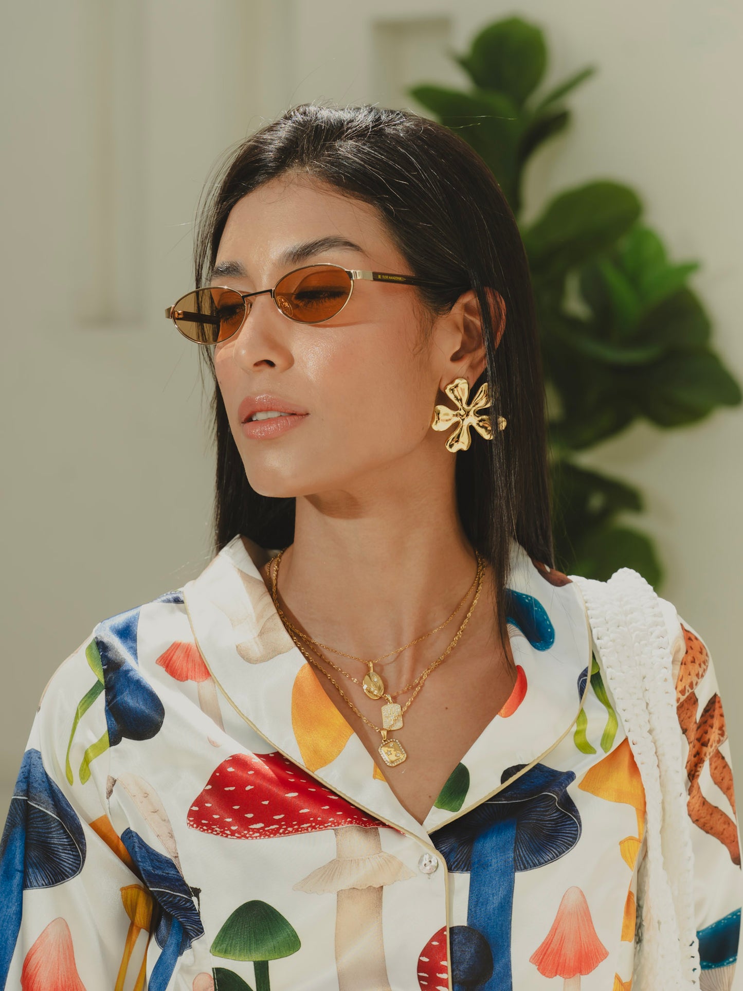 TWIN STAR CHARM NECKLACE Flor Amazona Colombia