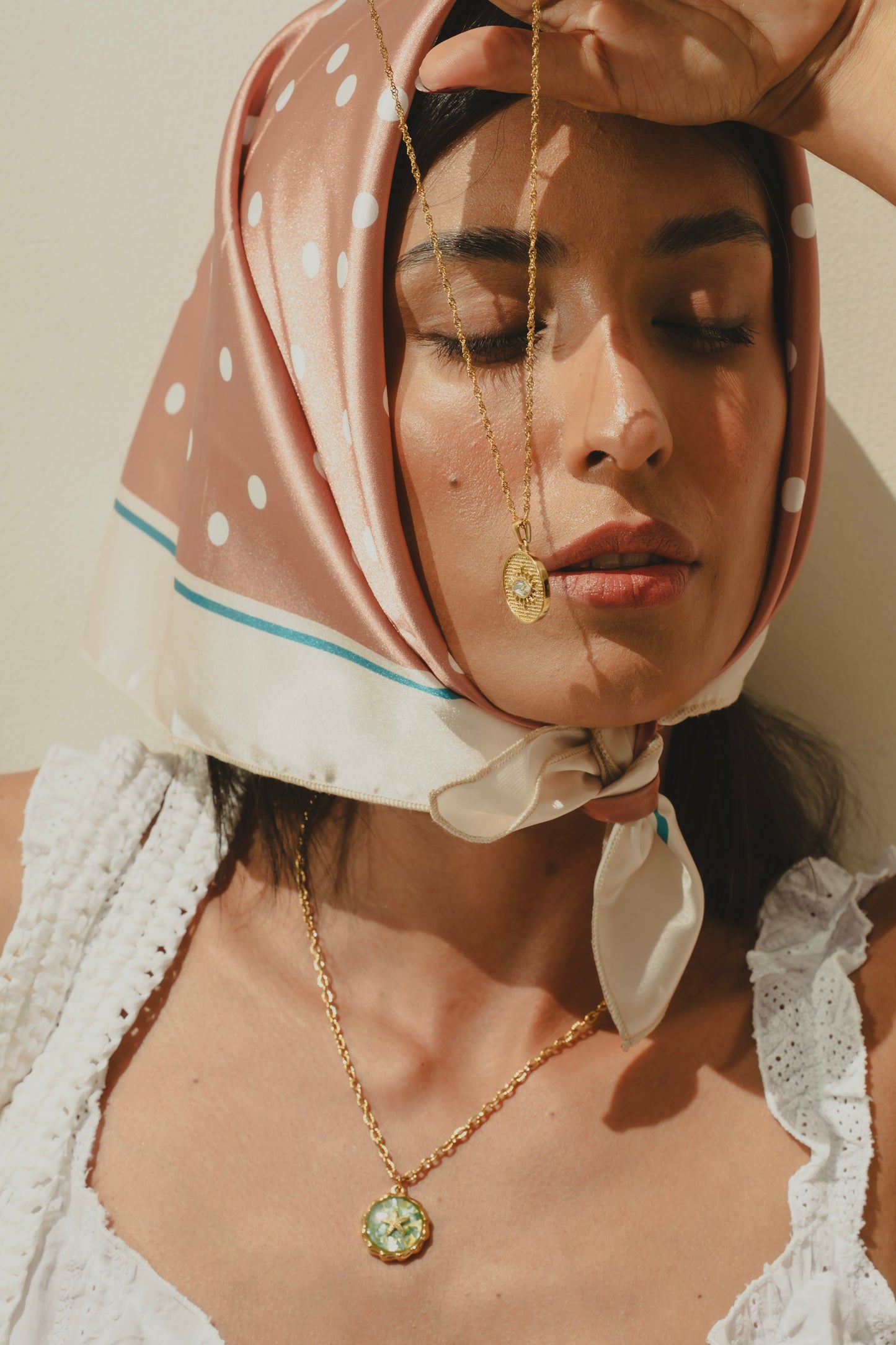 AQUA AMULET NECKLACE