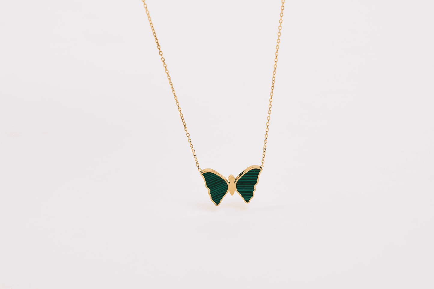 Green Butterfly Necklace Flor Amazona Colombia
