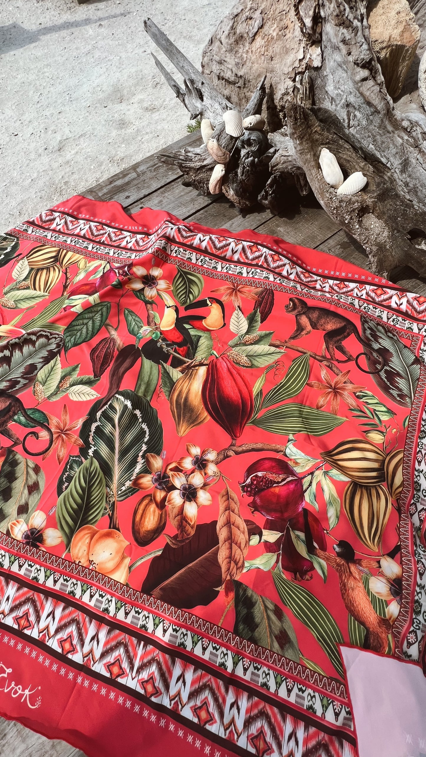 Cacao Exótico Beach Wrap Flor Amazona Colombia