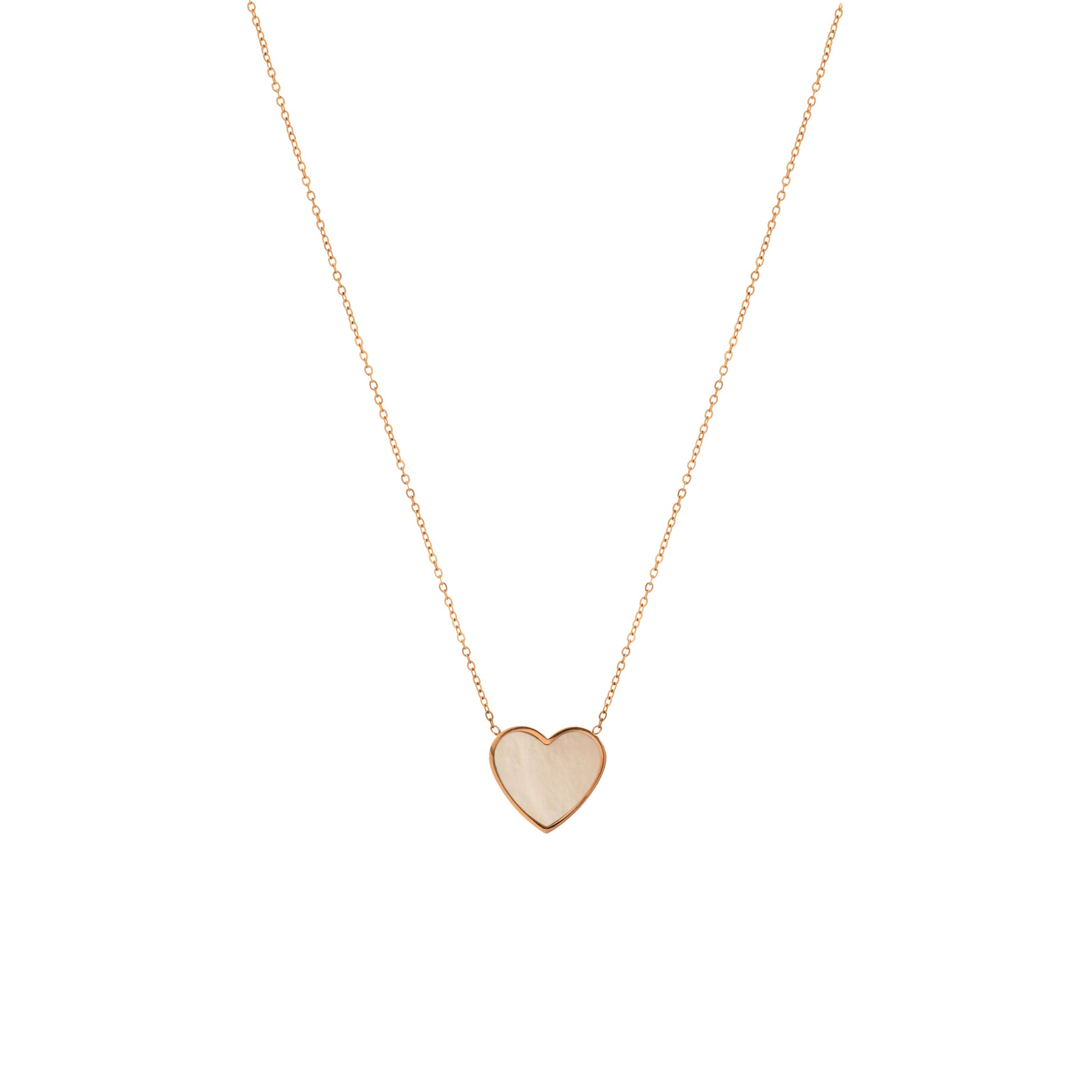 Mother Of Pearl Heart Necklace Flor Amazona Colombia
