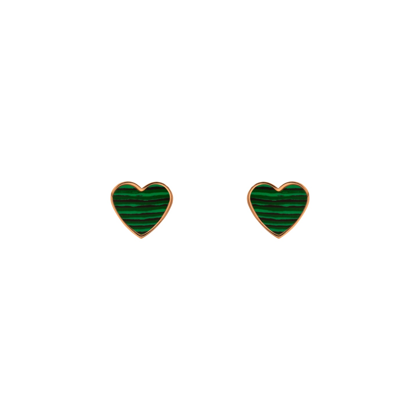 Malachite Heart Earrings