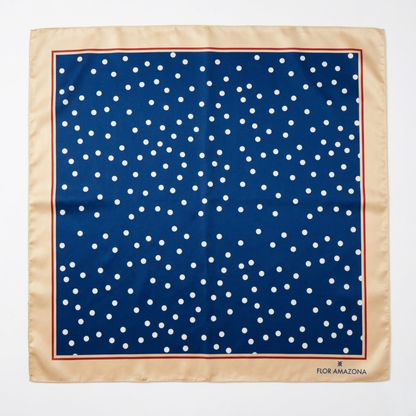 POLKA DOTS BLUE SCARF Flor Amazona Colombia