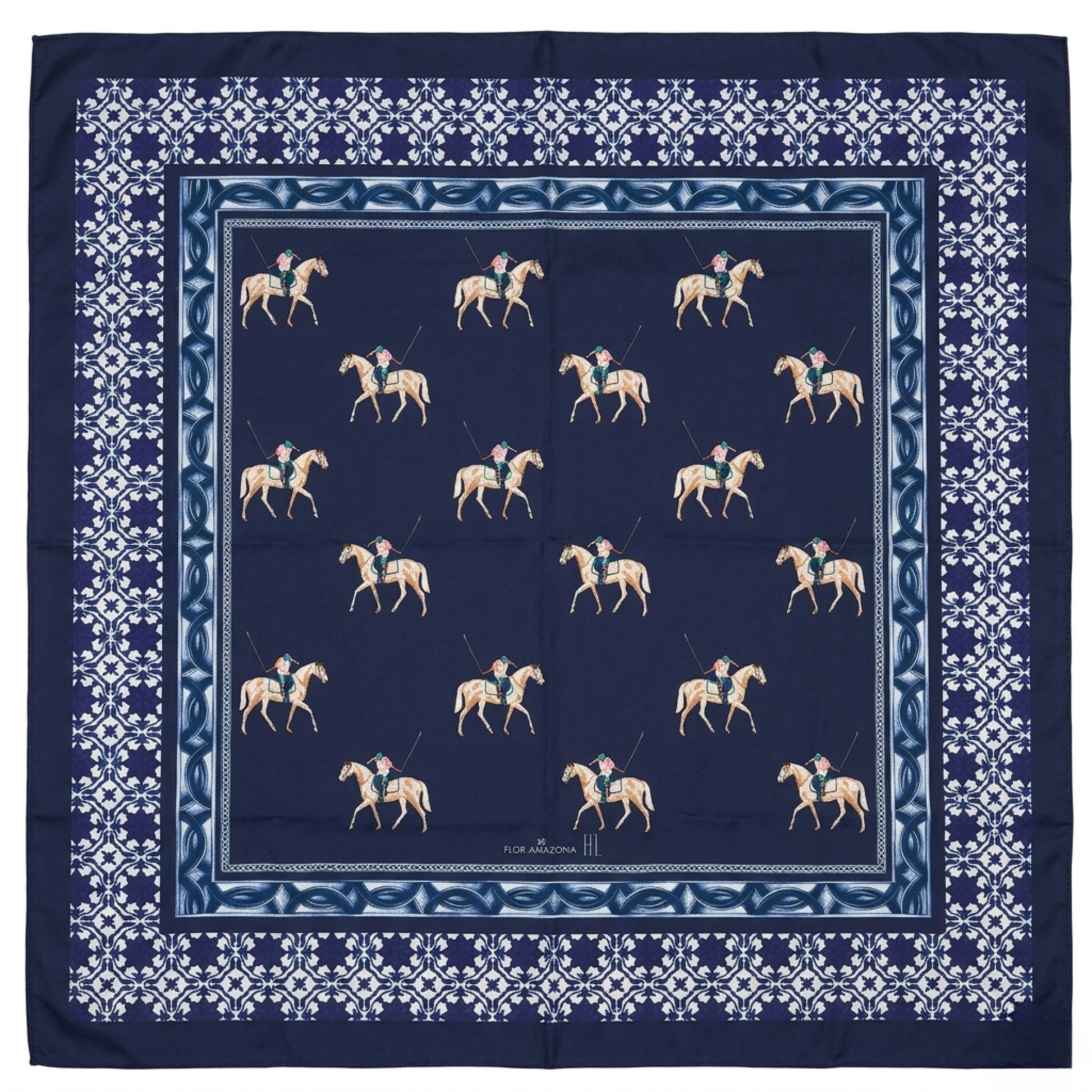BLUE POLO SCARF Flor Amazona Colombia