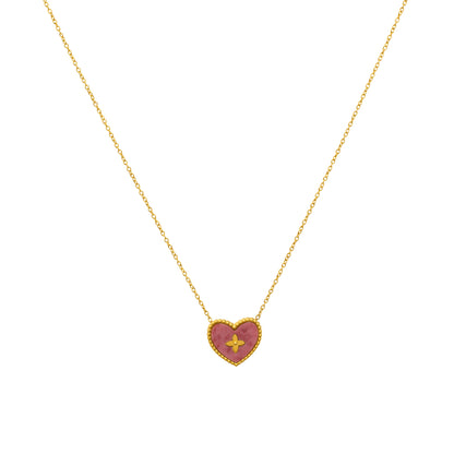 LOVE STAR PINK NECKLACE Flor Amazona Colombia