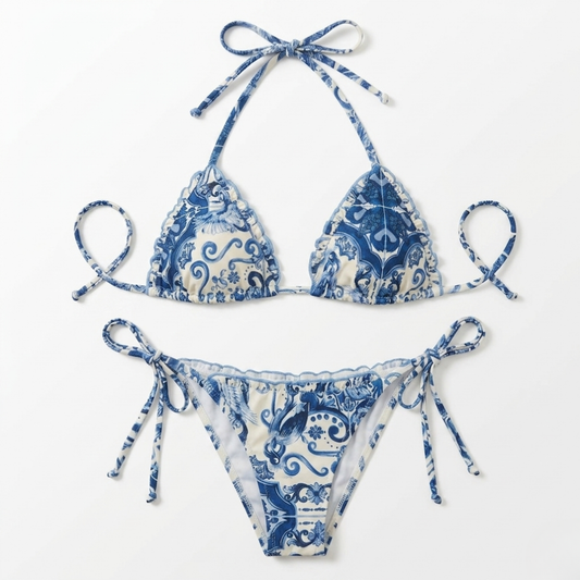 AZULEJOS BLUE GOLITA BIKINI Flor Amazona Colombia