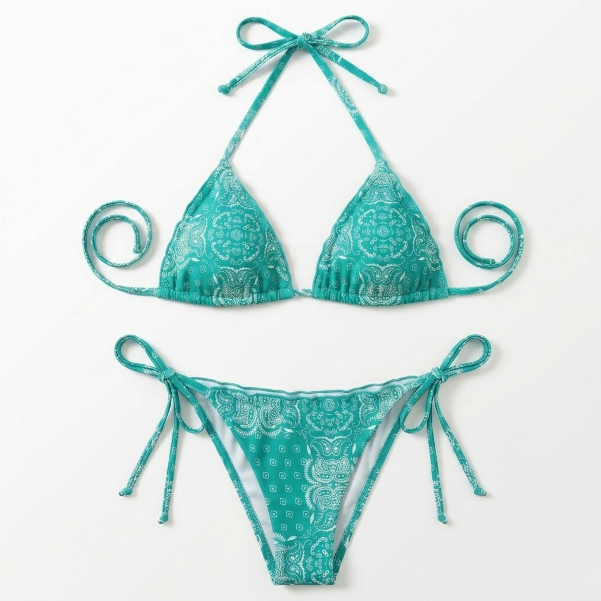 BIKINI BANDANA GREEN Flor Amazona Colombia