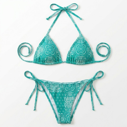 BIKINI BANDANA GREEN Flor Amazona Colombia
