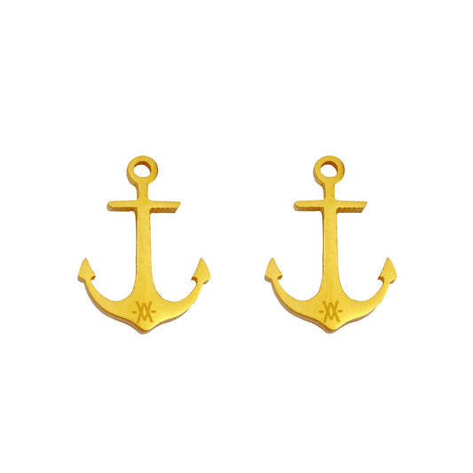 Anchor Earrings Gold