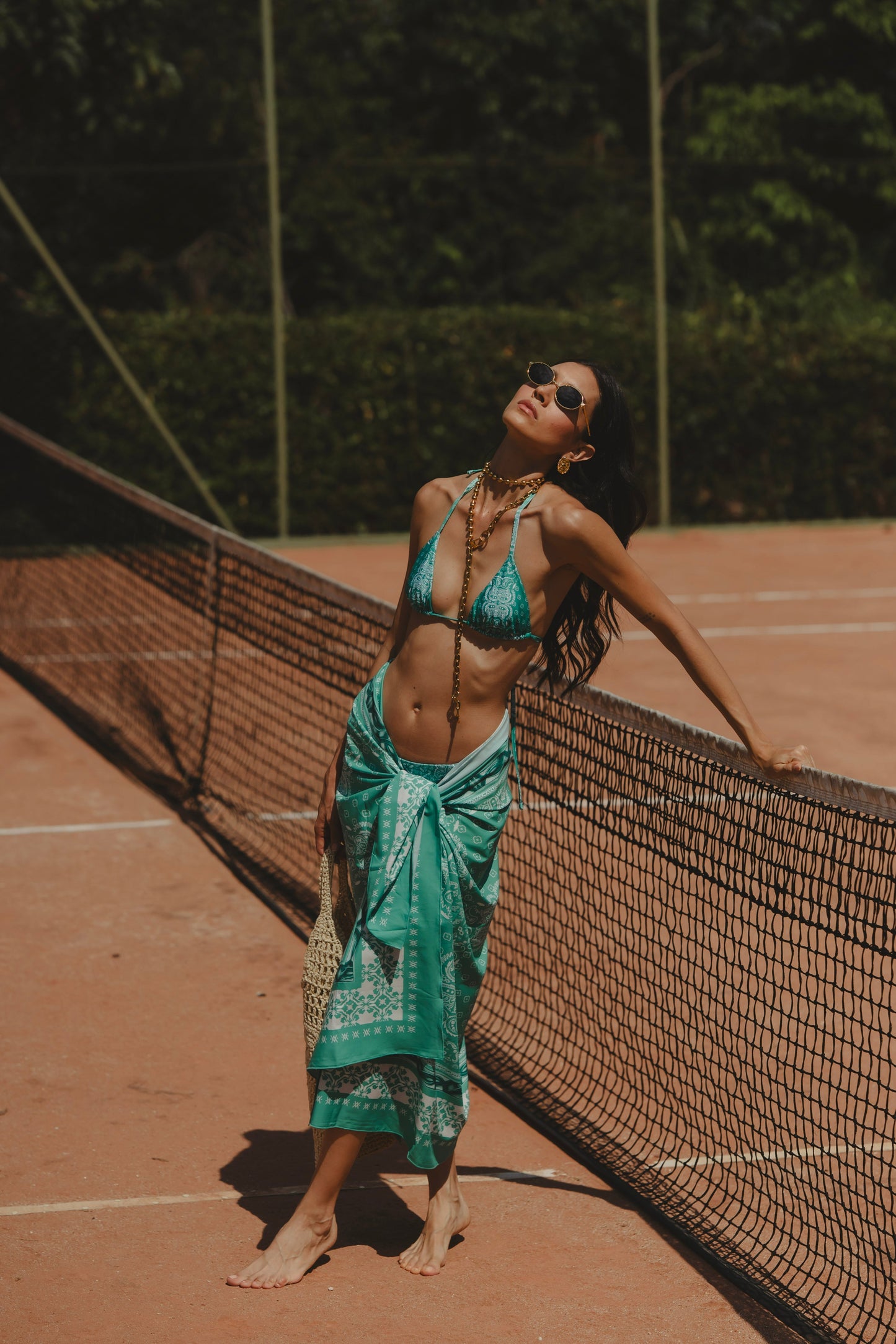 BANDANA GREEN BEACH WRAP Flor Amazona Colombia