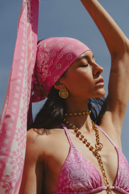 BANDANA PINK SCARF Flor Amazona Colombia