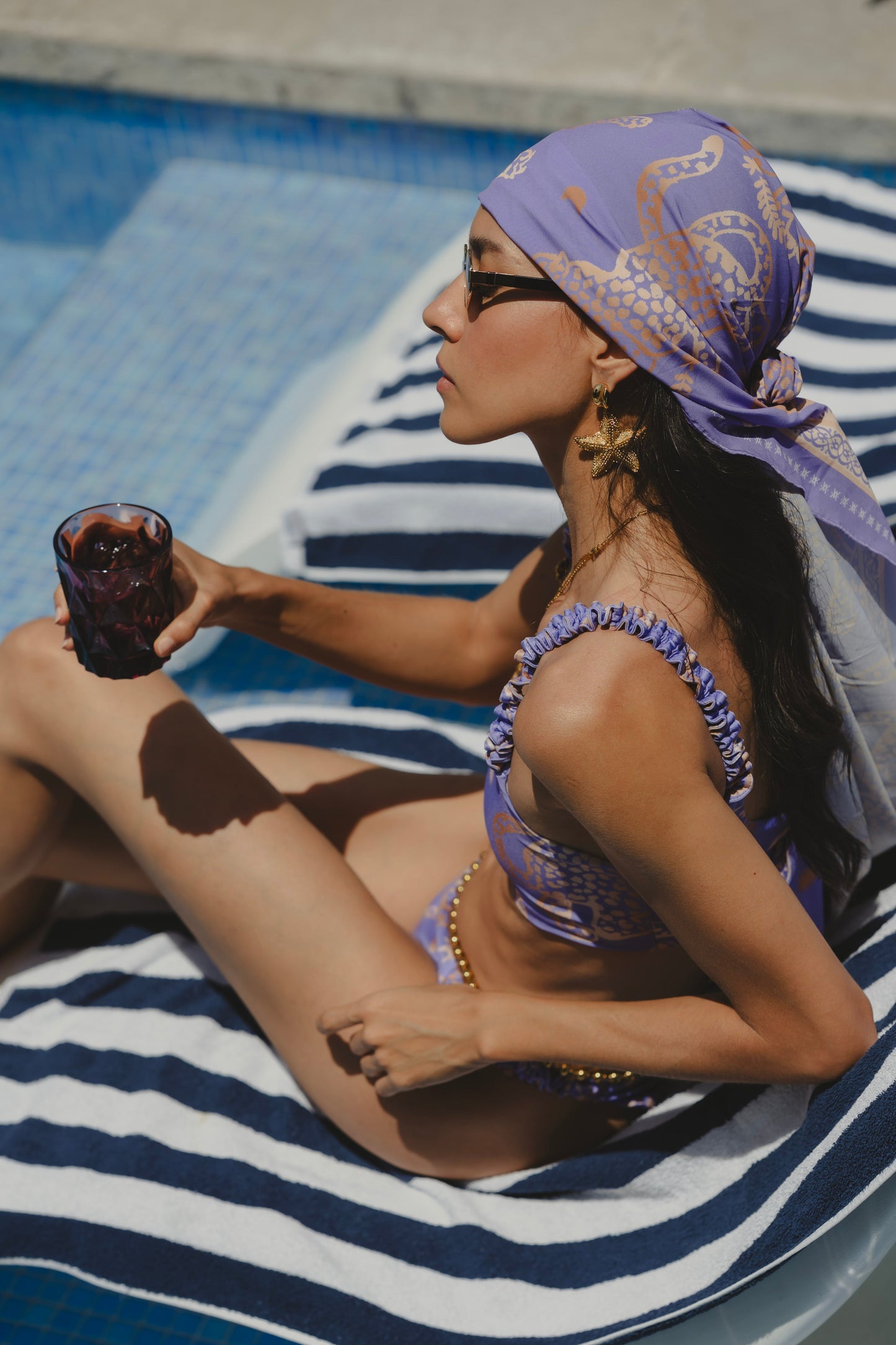 BIKINI ENTORCHADO JAGUAR LAVANDA Flor Amazona Colombia