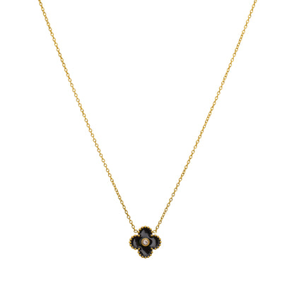 BLACK CLOVER NECKLACE Flor Amazona Colombia