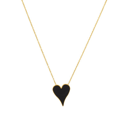 BLACK HEART NECKLACE Flor Amazona Colombia