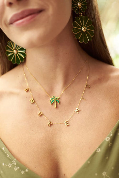 Green Palm Necklace