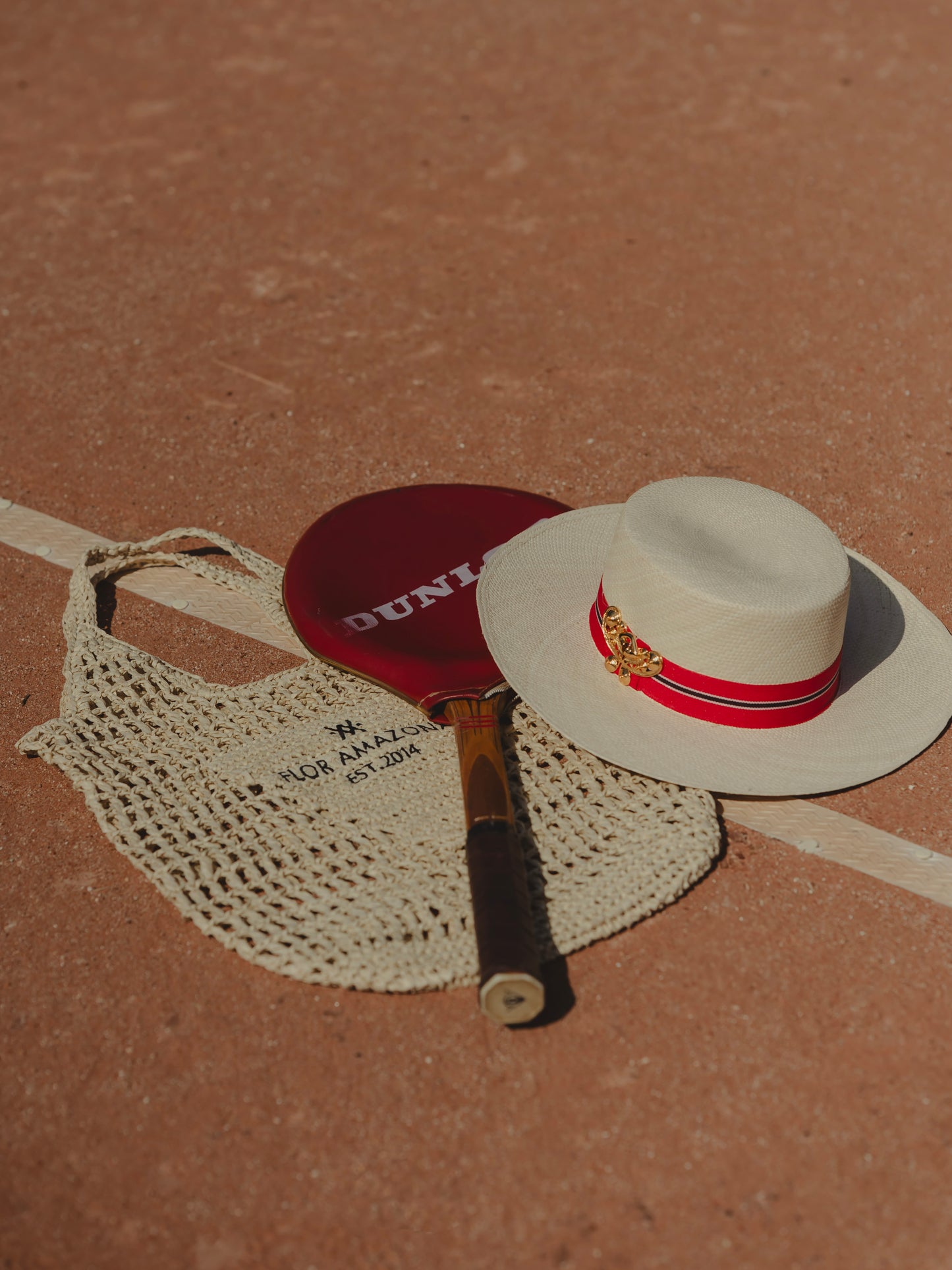 MARIPOSA BOATER RED HAT