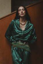 GREEN HORSES SCARF