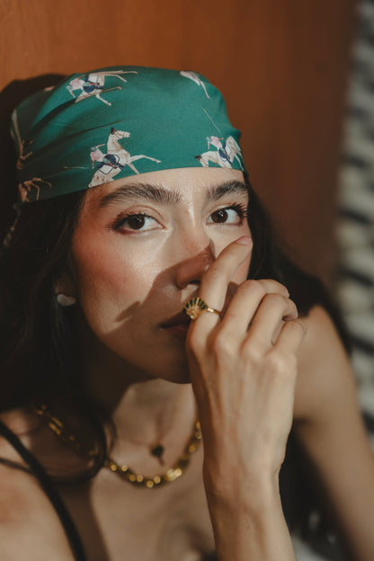 GREEN POLO SCARF Flor Amazona Colombia