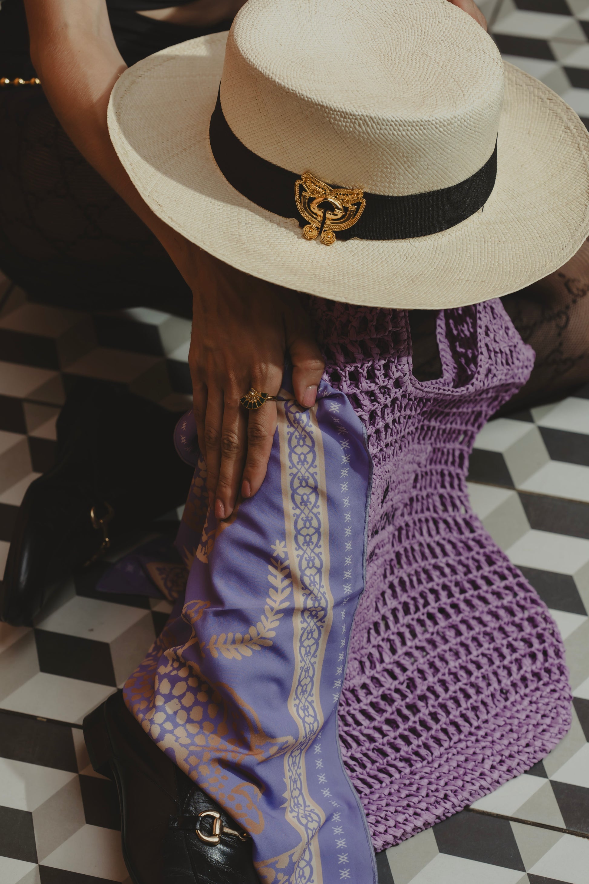 JAGUAR LAVANDA SCARF Flor Amazona Colombia