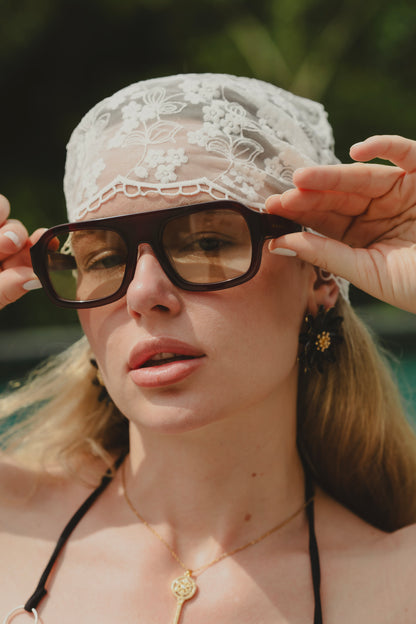 AKIRA RED SUNGLASSES Flor Amazona Colombia
