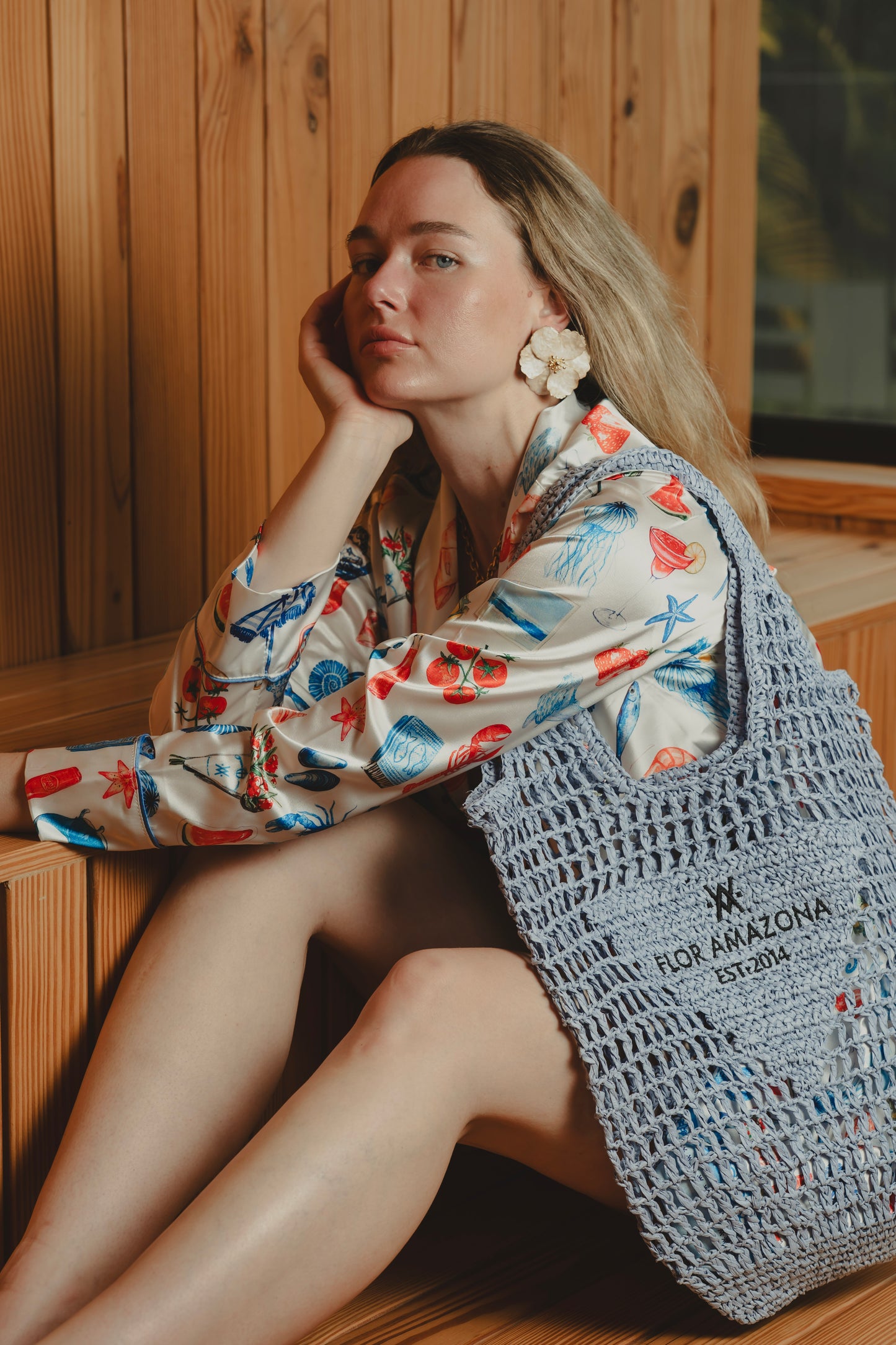 SUMMER BAG SKY BLUE Flor Amazona Colombia