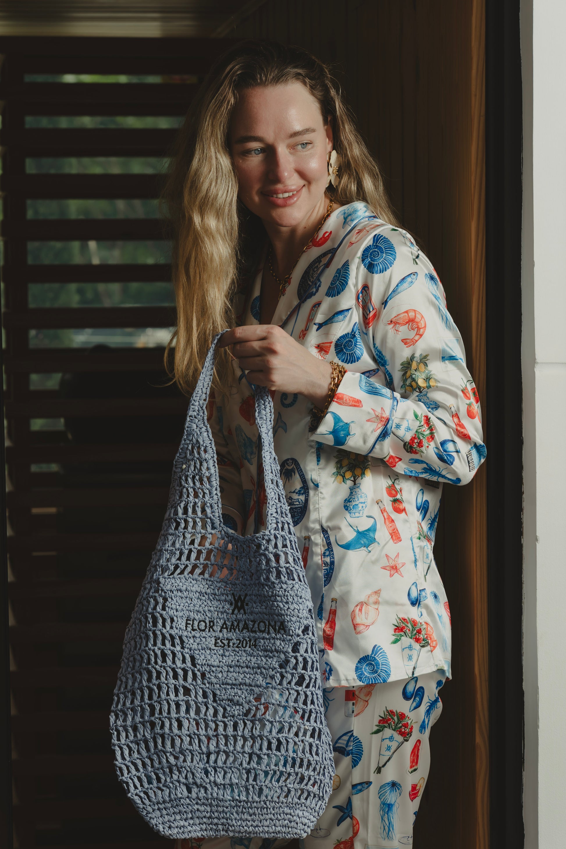 PJ PANTS TROPICAL BLUE Flor Amazona Colombia