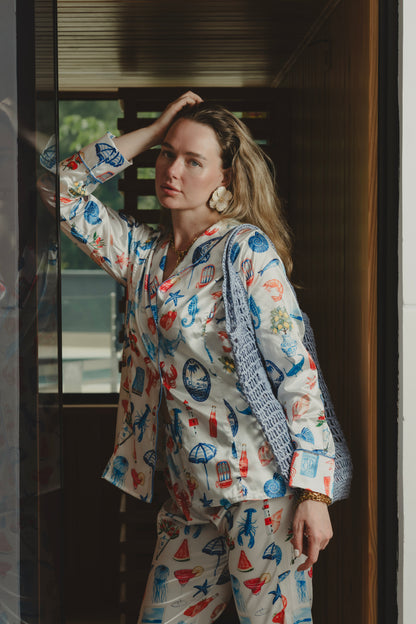 PJ PANTS TROPICAL BLUE Flor Amazona Colombia