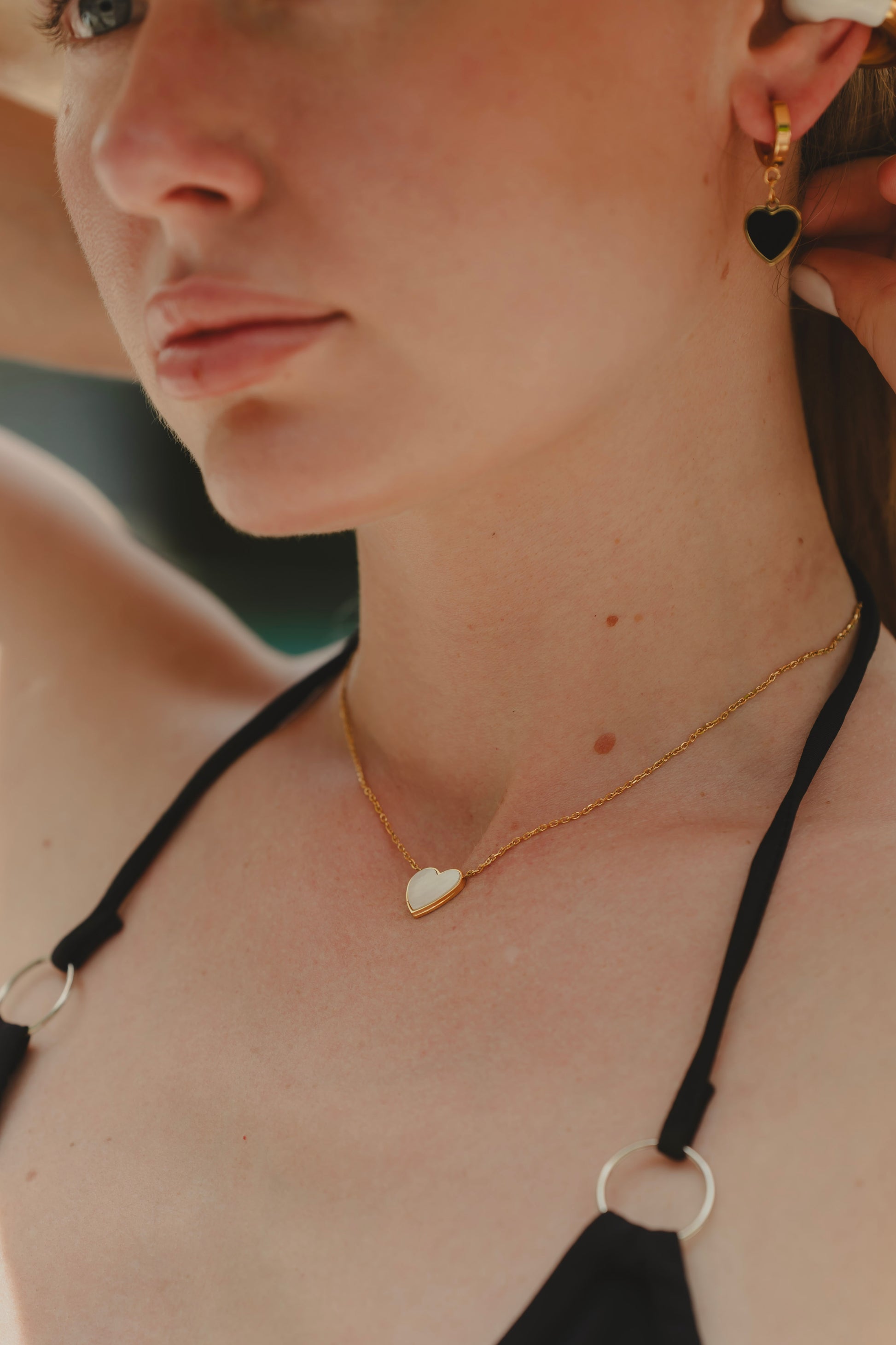 Mother Of Pearl Heart Necklace Flor Amazona Colombia
