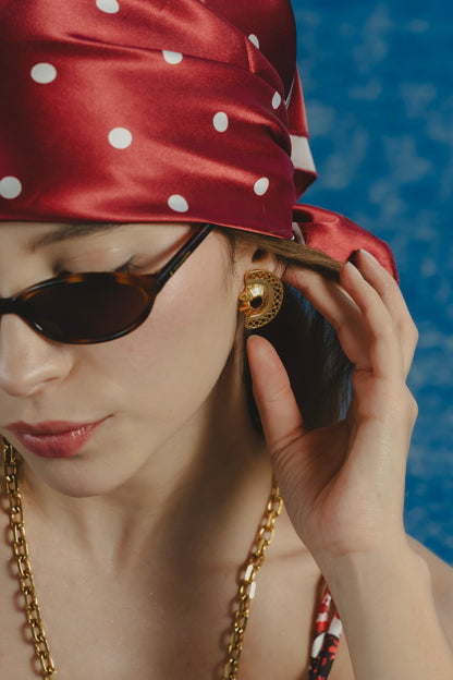 TINY MACONDO EARRINGS Flor Amazona Colombia