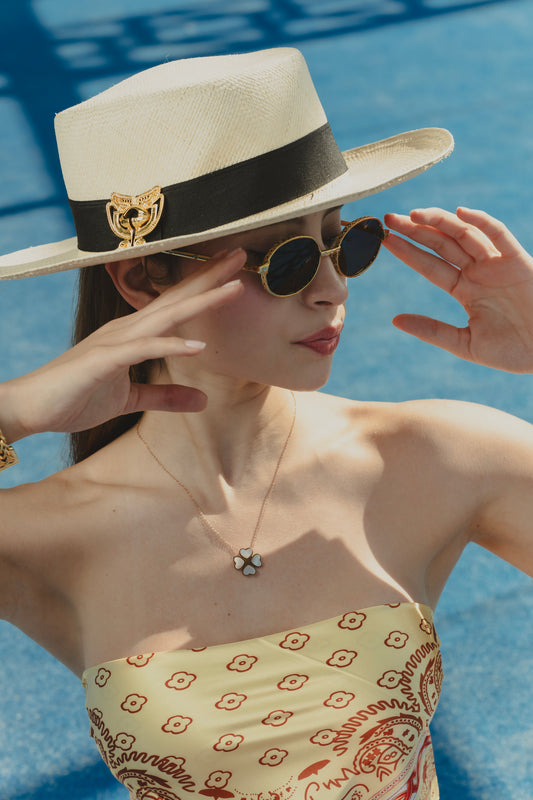 PAÑOLETA BANDANA AMARILLO Flor Amazona Colombia