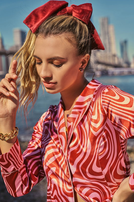 Paulina Bow Burgundy Flor Amazona Colombia