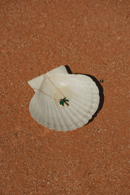 Green Palm Necklace Flor Amazona Colombia