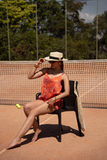 PJ SHORT AZULEJOS ORANGE