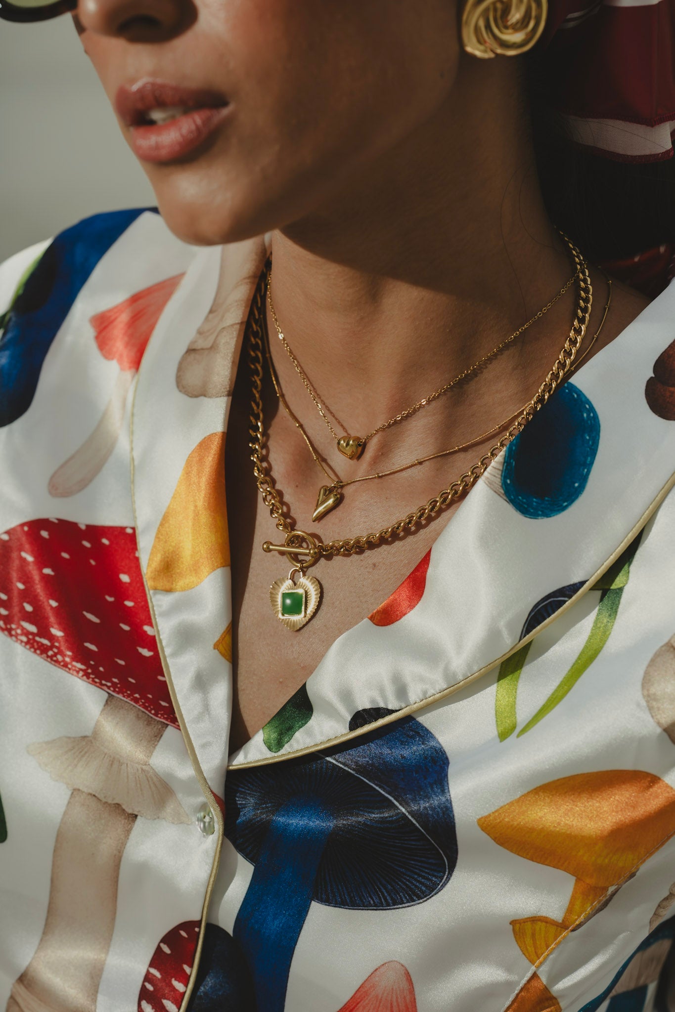 GILDED BALLON HEART NECKLACE Flor Amazona Colombia