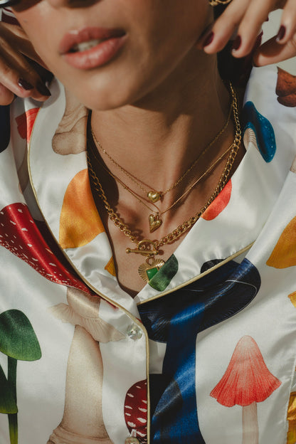 GILDED HEART NECKLACE Flor Amazona Colombia