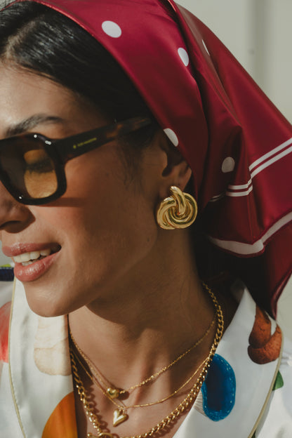 POLKA DOLTS CHERRY SCARF Flor Amazona Colombia