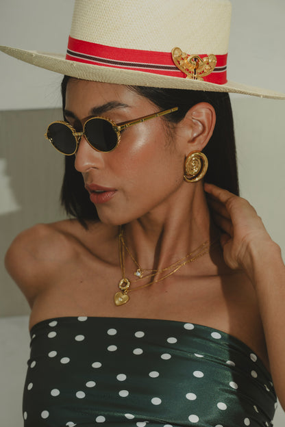 Gold Alessia Sunglasses Flor Amazona Colombia