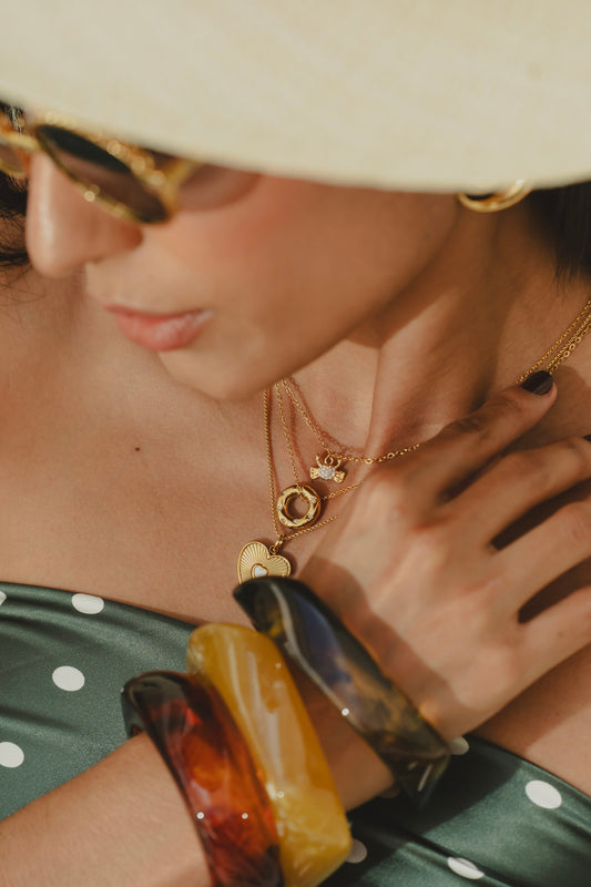 GOLDEN FLOW NECKLACE Flor Amazona Colombia