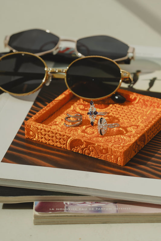 ANILLO VINTAGE ZAFIRO Flor Amazona Colombia