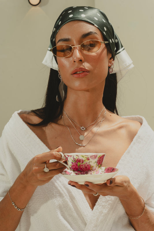 CADENA BARRA DIAMANTE Flor Amazona Colombia