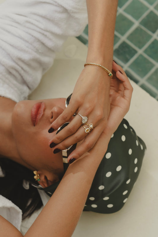 BRACELET TENNIS DIAMANTES Flor Amazona Colombia