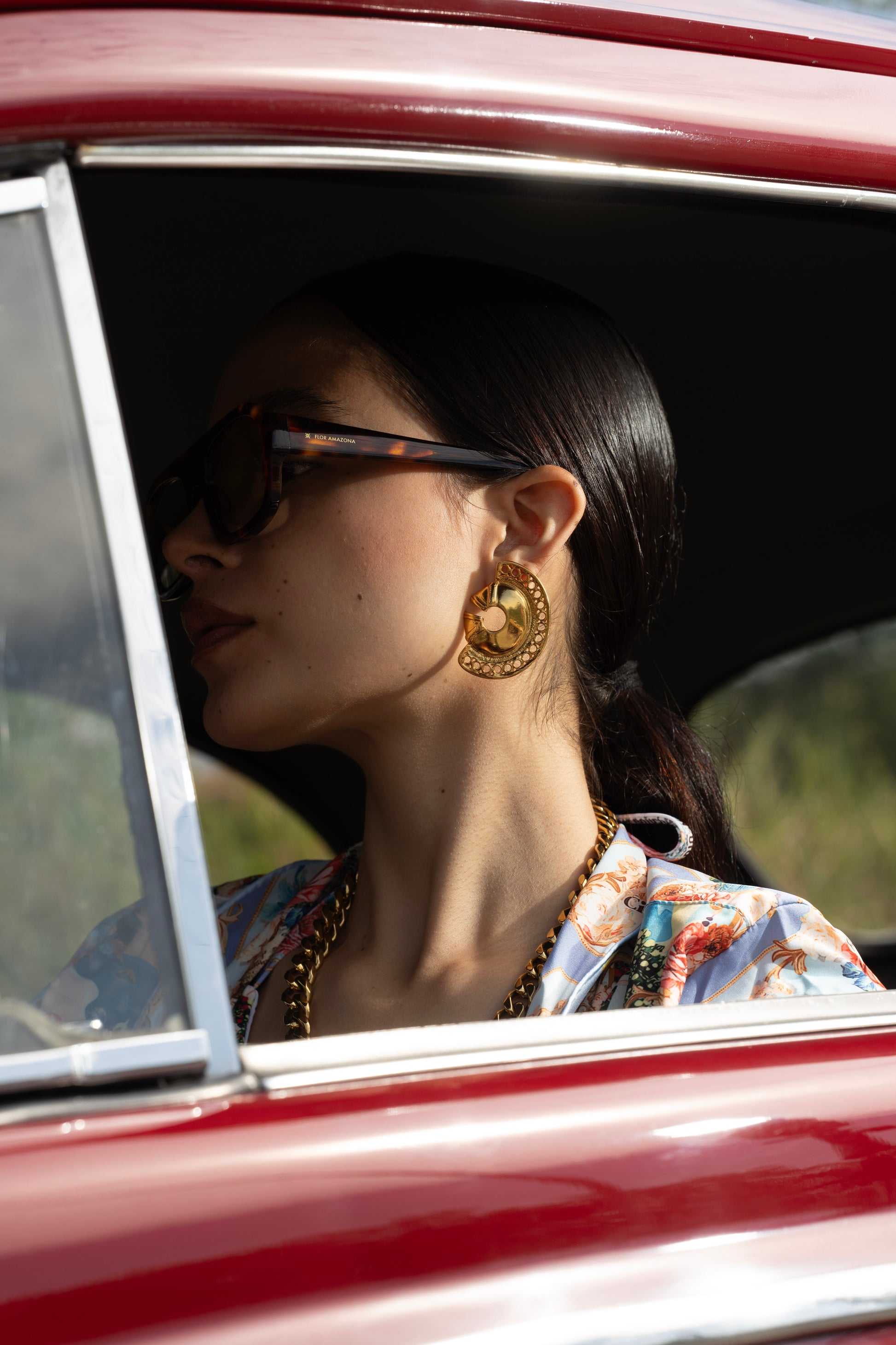 MACONDO MAXI EARRINGS Flor Amazona Colombia