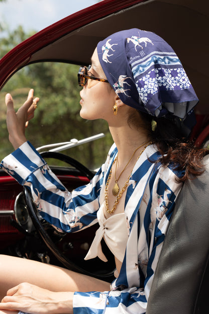 BLUE POLO SCARF Flor Amazona Colombia