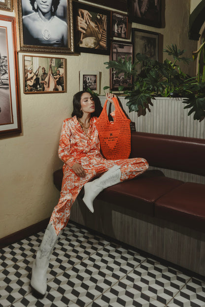 Pijama azulejos naranja Flor Amazona Colombia