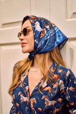BLUE HORSES SCARF