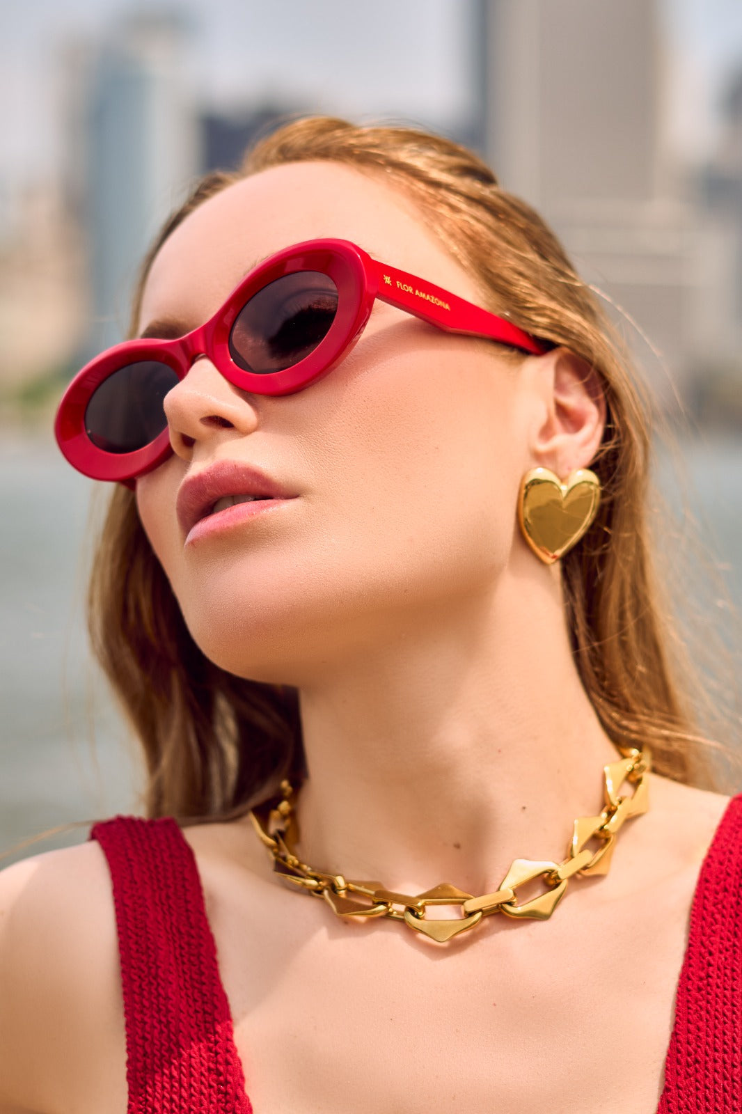 HEART EARRINGS Flor Amazona Colombia