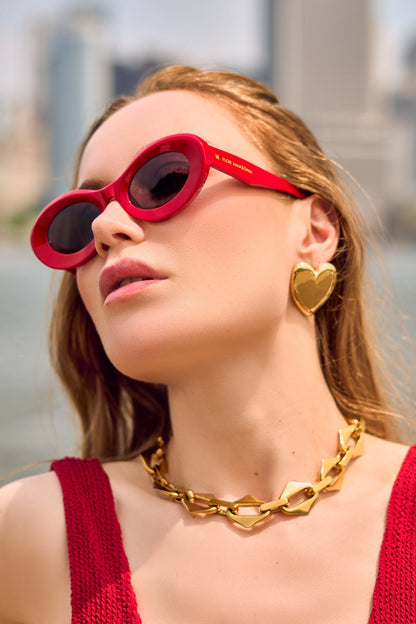 HEART EARRINGS Flor Amazona Colombia